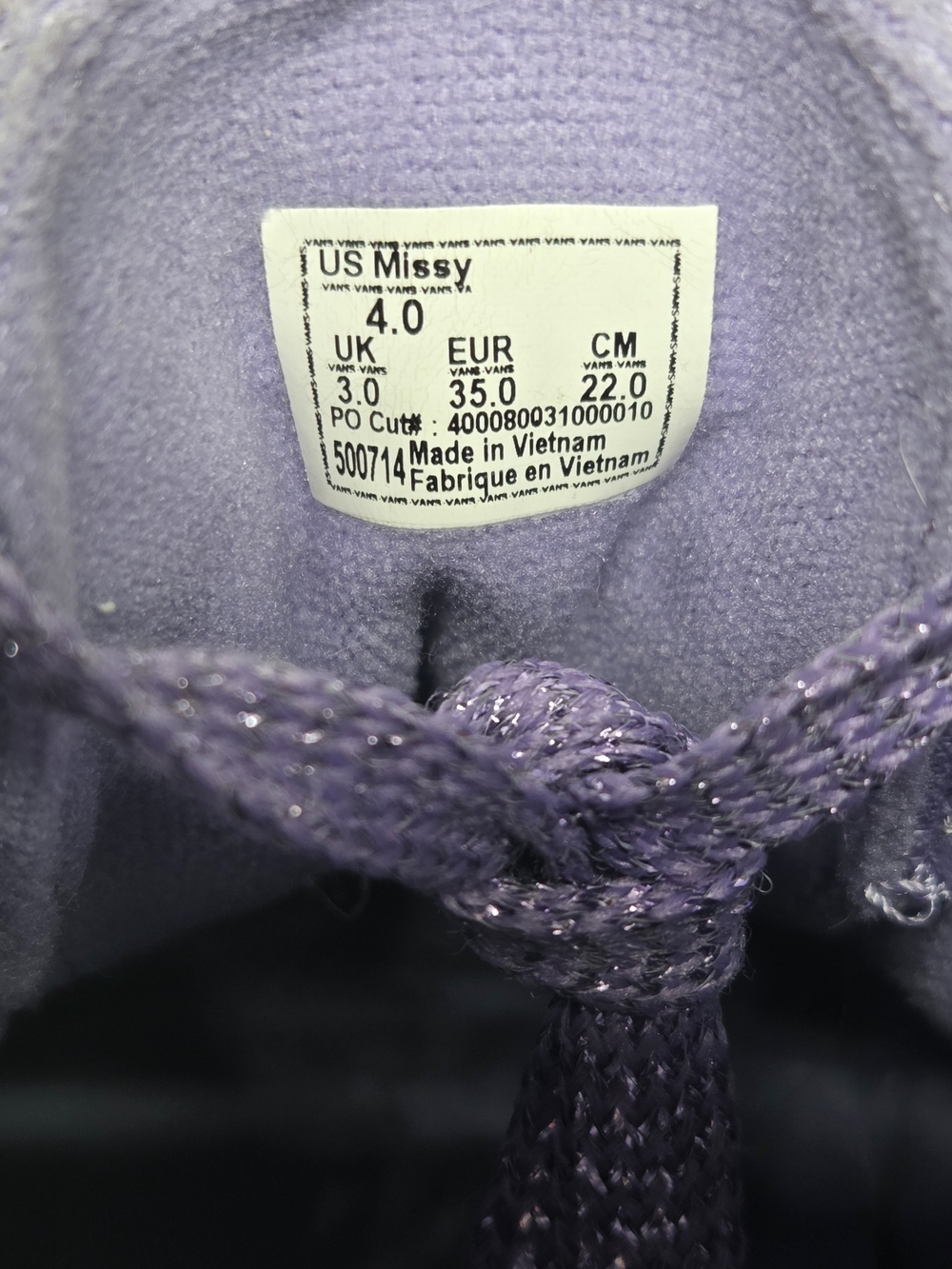Vans Checkerboard Lavender Low Top Sneakers - Picture 10 of 10